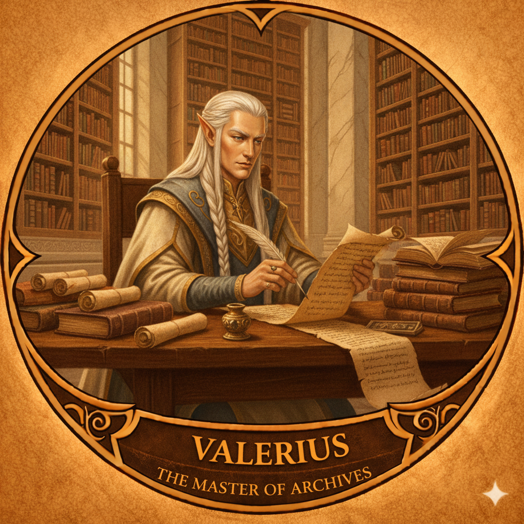 Valerius: The Master of Archives